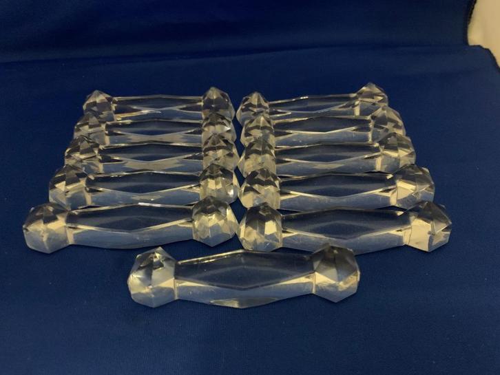 11 luxe bestekleggers van glas, Antiek en Kunst, Antiek | Glas en Kristal, Ophalen of Verzenden