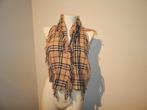 Burberry shawl wol cashmere novacheck ruiten franjes, Maat 38/40 (M), Verzenden, Zo goed als nieuw, Burberry