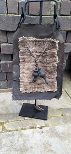 Landelijk brocante doek op standaard, Ophalen of Verzenden, Gebruikt