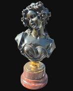 Bronzen beeld van een vrouwen Buste, Antiek en Kunst, Antiek | Koper en Brons, Verzenden