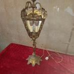 Zware koperen 4 pits lamp, Antiek en Kunst, Antiek | Lampen, Ophalen of Verzenden