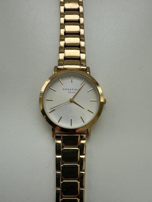 Rosefield goudkleurig dameshorloge 15,5 cm, Sieraden, Tassen en Uiterlijk, Horloges | Dames, Zo goed als nieuw, Polshorloge, Overige merken