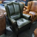 Chesterfield oor fauteuil olijfgroen + BEZORGING GRATIS, Gebruikt, ., Chesterfield, Ophalen of Verzenden