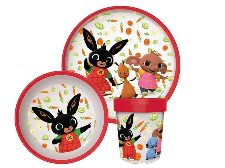 3 Delig Bing Konijn Kinderservies - Magnetron, Kinderen en Baby's, Overige Kinderen en Baby's, Nieuw, Ophalen of Verzenden