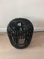 Ronde, zwarte poef, Ophalen, Zo goed als nieuw, Overige materialen