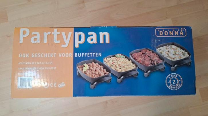 Partypan - Ideaal voor Buffetten!, Witgoed en Apparatuur, Grillplaten, Zo goed als nieuw, Tafelgrill, Ophalen of Verzenden