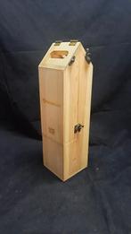 3 wijnfles kist tafellampen nieuwstaat,lees beschrijving, Huis en Inrichting, Ophalen of Verzenden, Zo goed als nieuw, Hout, Minder dan 50 cm