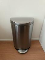 Simplehuman 60L RVS Pedaalemmer - Gebruikt, Huis en Inrichting, Woonaccessoires | Prullenbakken, Ophalen, Gebruikt, Met pedaal