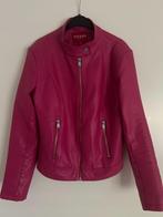 Guess leren jack Fuchsia/Roze maat S, Guess, Verzenden, Zo goed als nieuw, Jasje