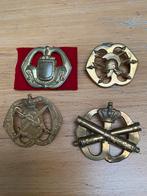4 Militaire emblemen, Verzamelen, Embleem of Badge, Nederland, Ophalen of Verzenden, Landmacht