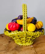 Vintage keramische fruitschaal – kleurrijk en gaaf, Ophalen