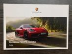 Nederlandse brochure Porsche 718 Boxster & Cayman GTS 2017, Nieuw, Porsche, Ophalen of Verzenden, Porsche