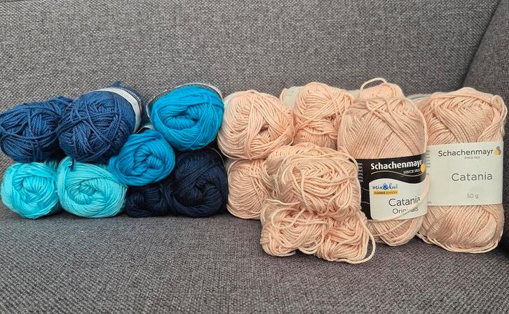 Partij schachenmayr catania katoengaren, katoen, wol, Hobby en Vrije tijd, Breien en Haken, Ophalen of Verzenden