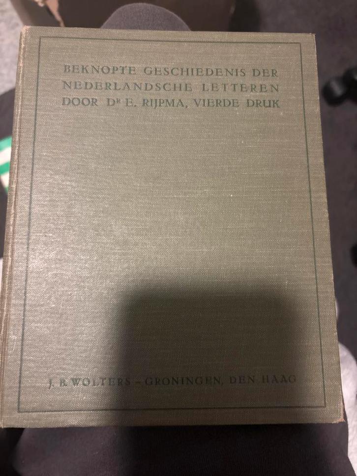 Beknopte Geschiedenis Ned. Letteren - D E. Rijpma, Boeken, Geschiedenis | Vaderland, Gelezen, 20e eeuw of later, Ophalen of Verzenden