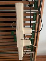 1-persoons bed 90x200, elektr. lattenbodem, eikenhout, Ophalen, 90 cm, Eenpersoons, Bruin