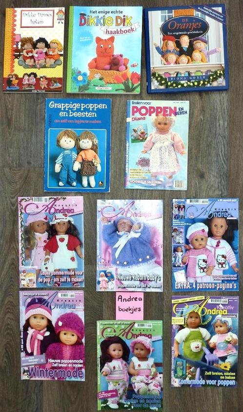 POPPENKLEREN BREIEN/HAKEN/NAAIEN o.a.,Dikkie Dik, Andrea, Boeken, Hobby en Vrije tijd, Zo goed als nieuw, Breien en Haken, Ophalen