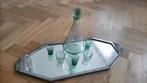 art deco design dienblad chroom spiegelglas jaren 30 vintage, Ophalen of Verzenden