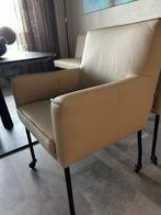 Lederen eetkamerbank + 2 stoelen, Huis en Inrichting, Ophalen of Verzenden, Zo goed als nieuw, Modern, Minder dan 4 stoelen