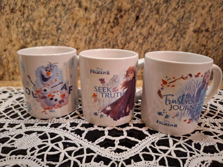 Frozen mokken, Verzamelen, Disney, Servies, Overige figuren, Ophalen of Verzenden