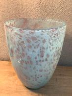 Glazen vaas blauw lila gevlekt, Antiek en Kunst, Antiek | Glas en Kristal, Ophalen of Verzenden