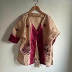 Vintage Floral Bloemen Kimono Top / Jasje (one size), Vintage, Ophalen of Verzenden, Zo goed als nieuw