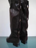 Bruine leren vintage laarzen 37/38 | Gratis verzenden, Kleding | Dames, Schoenen, Hoge laarzen, Bruin, Verzenden, Zo goed als nieuw