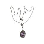 Art Deco zilver ketting met amethist en markasiet, Sieraden, Tassen en Uiterlijk, Antieke sieraden, Ophalen of Verzenden, Zilver