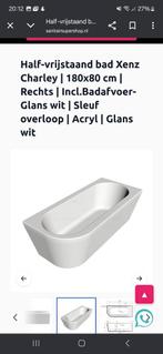 Xenz Charley half vrijstaand hoekbad 18080 cm rechts wit, Ophalen, Zo goed als nieuw, Bad