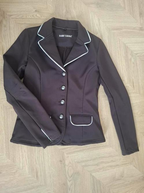 Dressuurjasje maat xs donkerbruin zgan, Dieren en Toebehoren, Paardrijkleding, Zo goed als nieuw, Bovenkleding, Dressuur, Ophalen of Verzenden