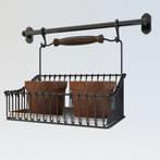 Ikea Fintorp draad mandie staal hout, Mand, Vierkant, Ophalen of Verzenden, Zo goed als nieuw