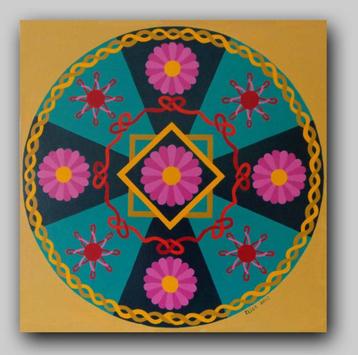 Mandala met bloemvorm beschikbaar voor biedingen