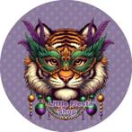 LF8998 icing frosting tijger 20cm eetbare taart print top, Ophalen of Verzenden, Nieuw, Taarten, Versiering