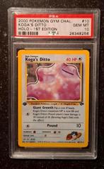 Koga's Ditto - Gym Challenge - PSA 10-1st Edition 2000, Ophalen of Verzenden, Zo goed als nieuw, Losse kaart