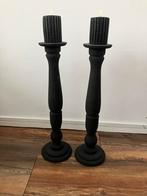 Houten Kandelaren Set - Mat Zwart(nieuwstaat), Ophalen, 50 tot 75 cm, Zwart, Zo goed als nieuw