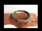 Bijzonder Groen Jade Armband met 14K Gouden Monturen!, Verzenden, Goud, Armband, Met edelsteen