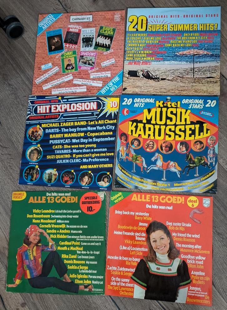 Zes LPs verzamelalbums, Cd's en Dvd's, Vinyl | Verzamelalbums, Gebruikt, Pop, 12 inch, Ophalen of Verzenden