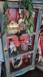 Boho/Gedenkkastje/Herdenkingskastje/Altaarkastje/Vitrine, Ophalen of Verzenden