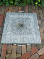 Verrijdbare parasolvoet - graniet - 45x45x5,5cm, ca.30kg, Tuin en Terras, Parasols, Ophalen, Gebruikt, Minder dan 1 meter, Parasolvoet