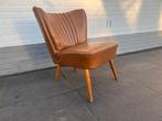 Gave Vintage/ Retro cocktail stoel. Mid-Century, Huis en Inrichting, Stoelen, Gebruikt, Bruin, Hout, Ophalen of Verzenden