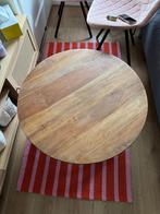 Ronde salontafel mangohout, Ophalen, Gebruikt, 50 tot 100 cm, Rond