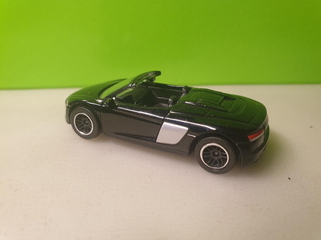 Majorette 237F - Audi R8 Spyder [zwart] 1/58, Ophalen of Verzenden, Zo goed als nieuw, Auto