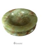 Vintage asbak onyx steen groen - verzameling, Verzamelen, Verzenden, Asbak