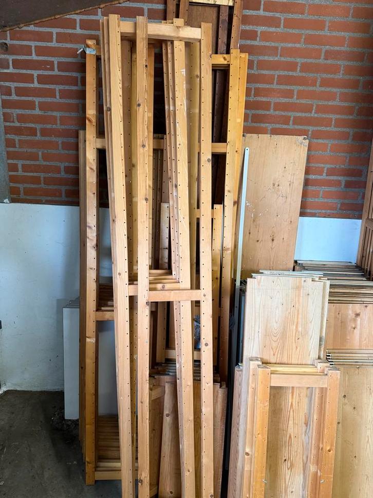 Partij Lundia stellingkasten, Doe-het-zelf en Verbouw, Hout en Planken, Gebruikt, Plank, Grenen, Minder dan 200 cm, 25 tot 50 mm