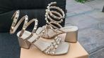 Menbur gouden sandalen, Ophalen of Verzenden, Zo goed als nieuw, Overige kleuren, Sandalen of Muiltjes