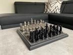 Diga Colmore Luxury schaakbord zwart/zilver 40x40 cm Nieuw!, Huis en Inrichting, Nieuw, Woondecoratie, Ophalen of Verzenden