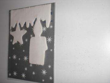 KERST - RAAMVERSIERING v. Crepepapier 3 verschillende (Nieuw beschikbaar voor biedingen