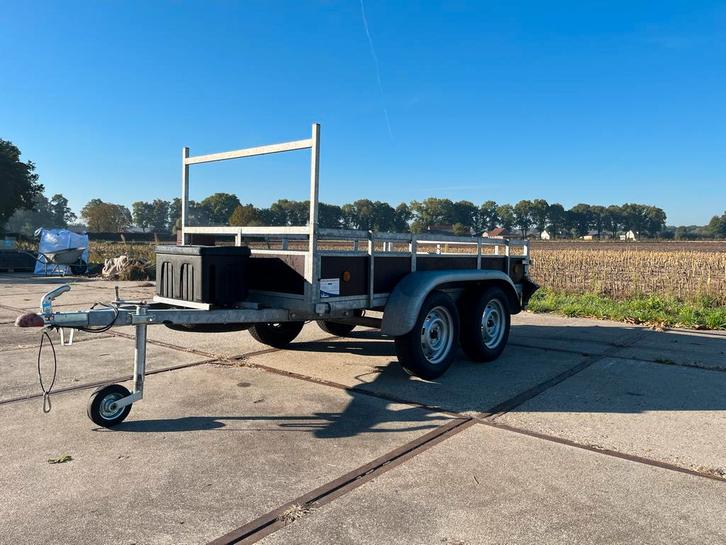 Ongeremde Dubbelasser Aanhangwagen, Auto diversen, Aanhangers en Bagagewagens, Gebruikt, Ophalen