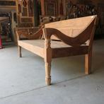 Unieke teak bank RQ24 Landelijk Bali Stationsbank Ibiza tuin, Ophalen of Verzenden