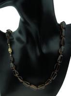 Rookkwarts met fraai 14k gouden slot ketting vintage dames, Sieraden, Tassen en Uiterlijk, Antieke sieraden, Ophalen of Verzenden