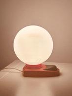 Vintage lamp met glazen bol, Ophalen of Verzenden, Kunststof, Minder dan 50 cm